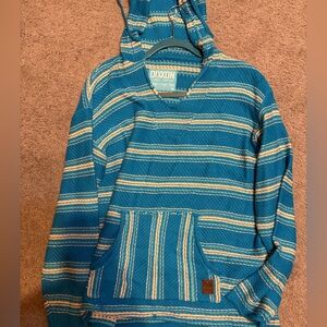DIXXON Teal and Cream Striped Flannel